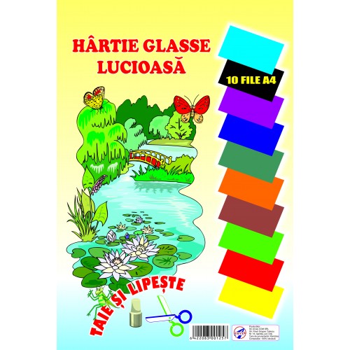 Hârtie glasse lucioasă autocolantă