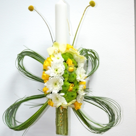 Lumanare de botez fluture