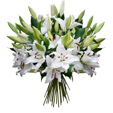 Buchet corporate crini albi
