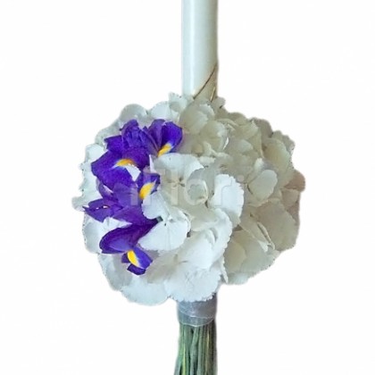 Lumanare botez baieti hortensia si iris