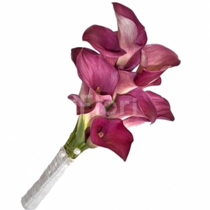 Buchet de mireasa cale roz inchis