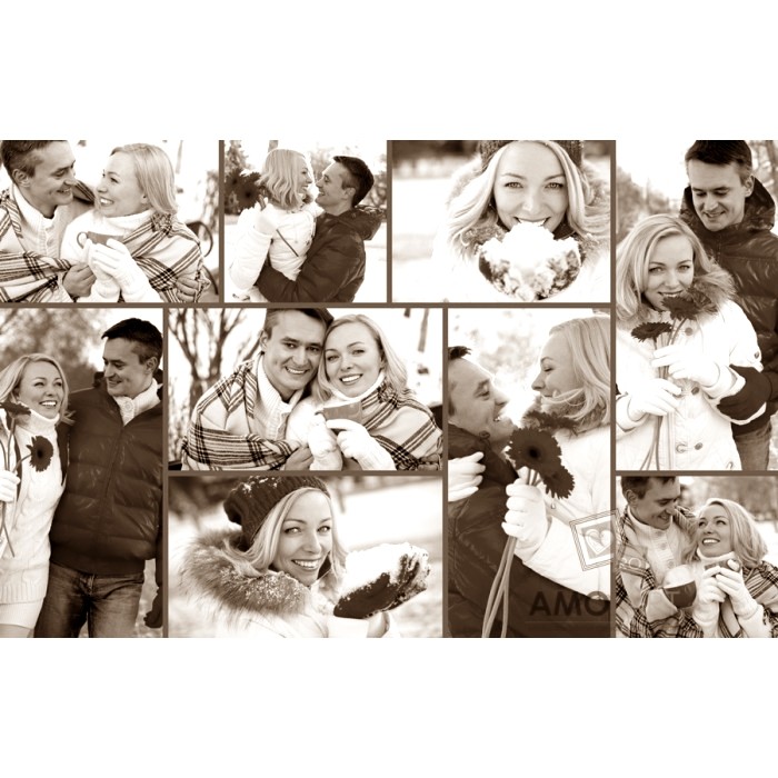 Colaj fotografii nelimitate pe tablou canvas