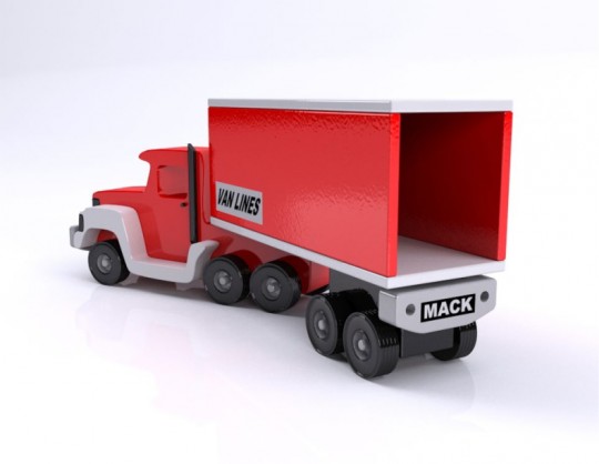 Jucarie camion din lemn