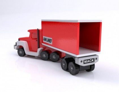 Jucarie camion din lemn