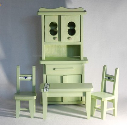 Set mobilier de bucatarie din lemn pentru casuta papusilor