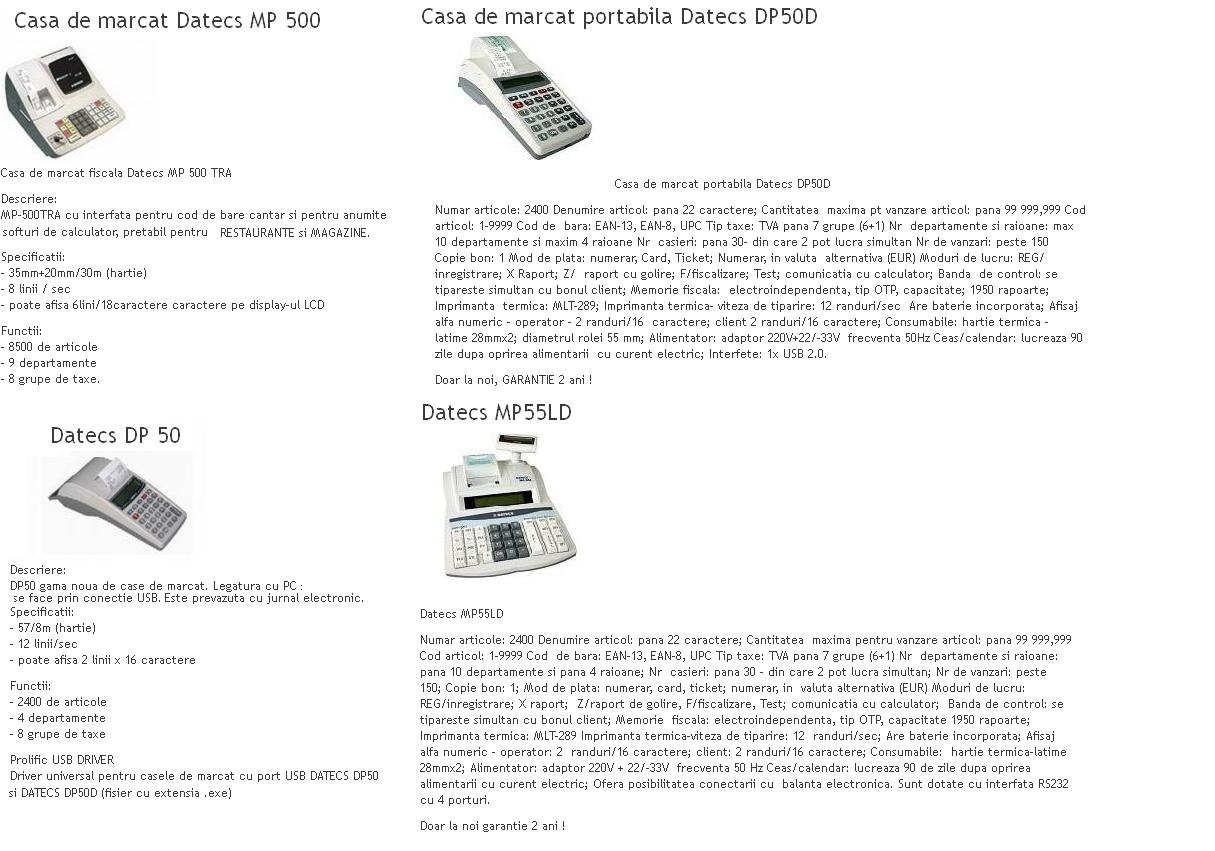 Case de marcat Datecs