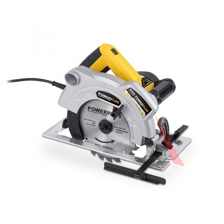 Fierastrau circular Power Plus POWX0520, 1500 W, 185 mm