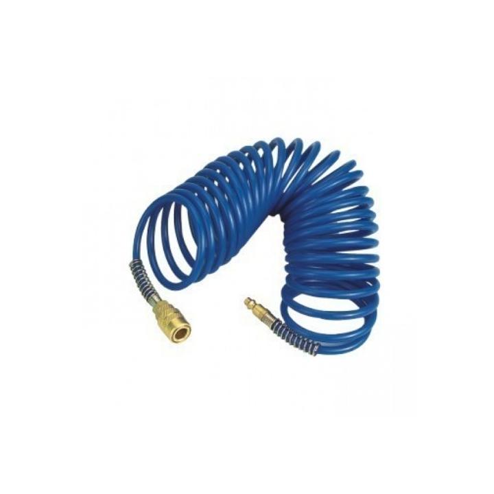 Furtun spiralat + 2 cuplaje LG 8x10 mm, 5 m