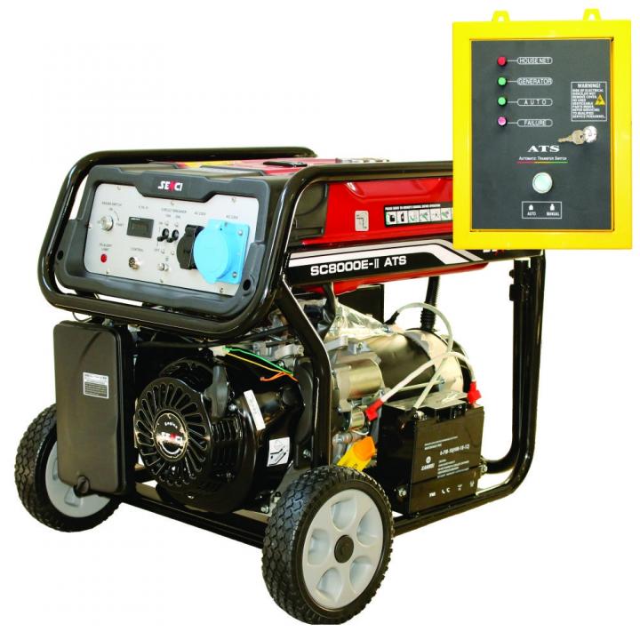 Generator de curent monofazat Senci SC-8000-ATS, 7 kW