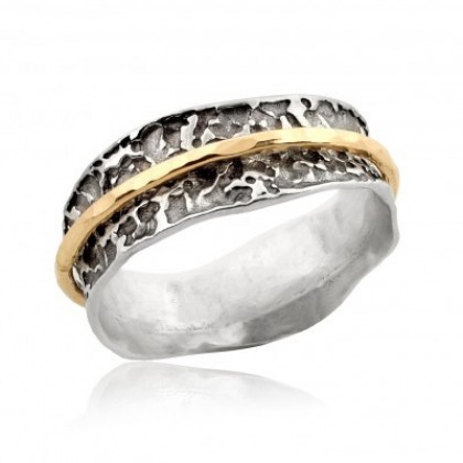 Inel argint decorat si o veriga goldfilled 2382RGF