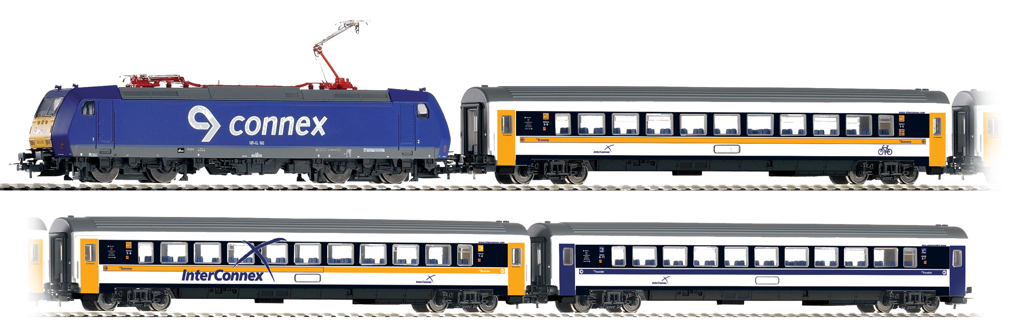 Set start analog BR185 cu 3 vagoane Connex