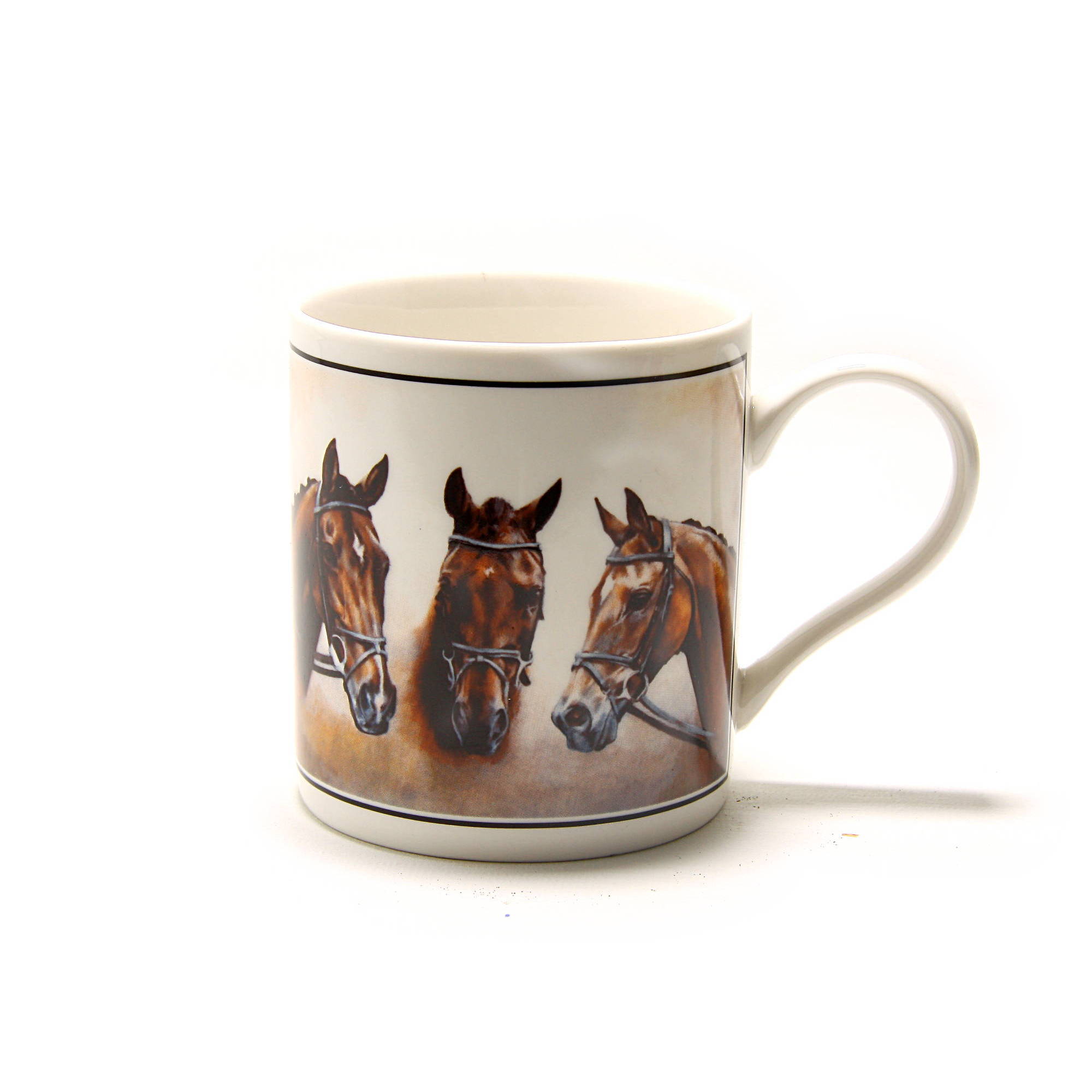 Cana portelan imprimata Trei cai