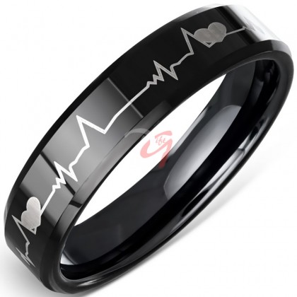 Inel ceramica neagra puls