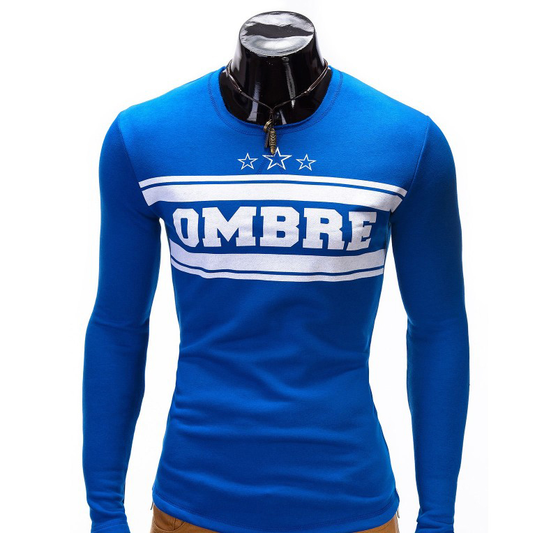 Bluza barbati B335-albastru