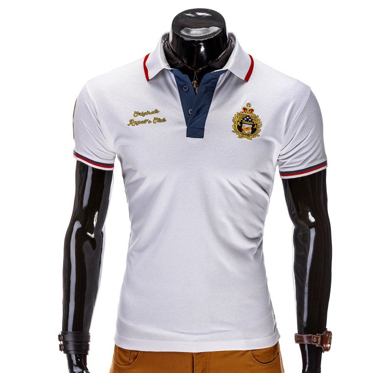 Tricou barbati polo alb S505-alb