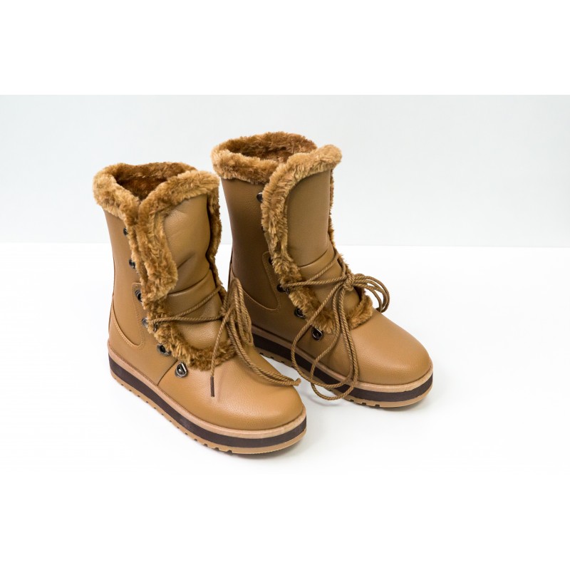 Cizme dama tip UGG 8828-khaki