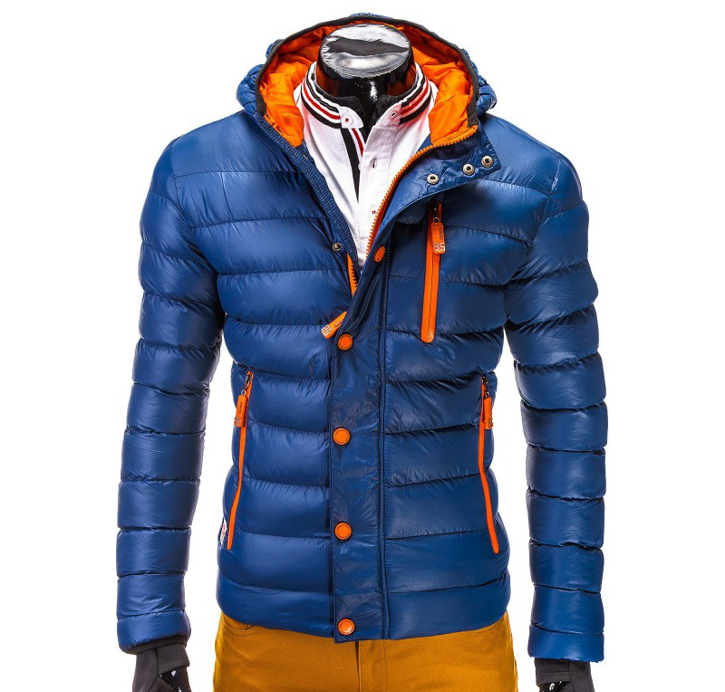 Geaca barbati de iarna c124-bleumarin