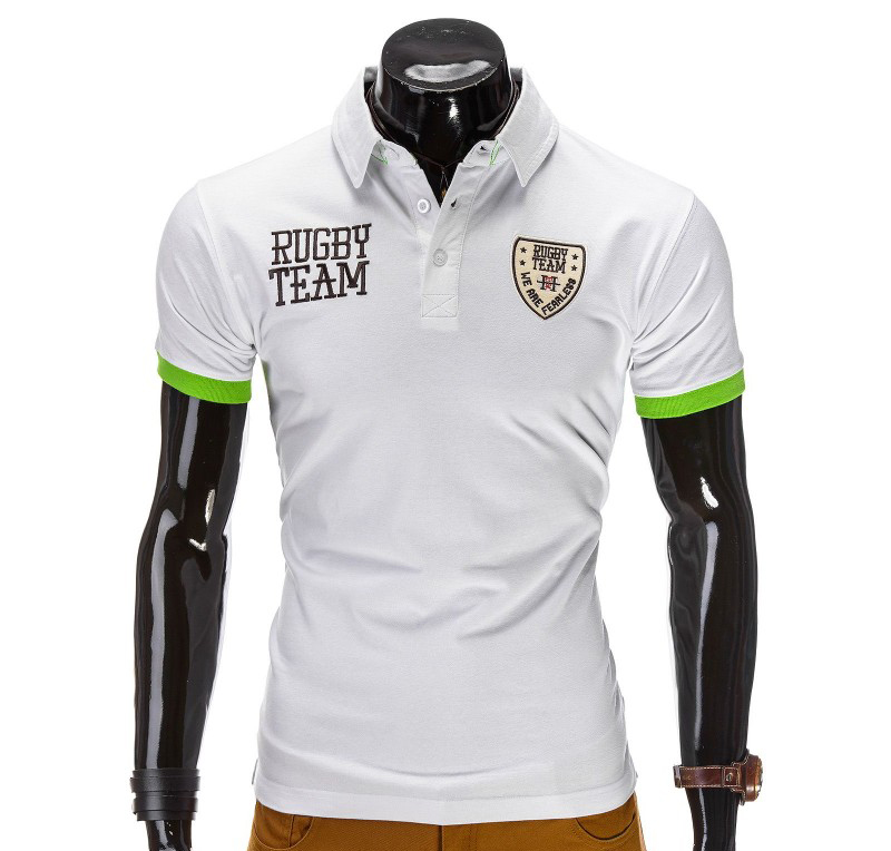 Tricou barbati polo rugby S514-alb