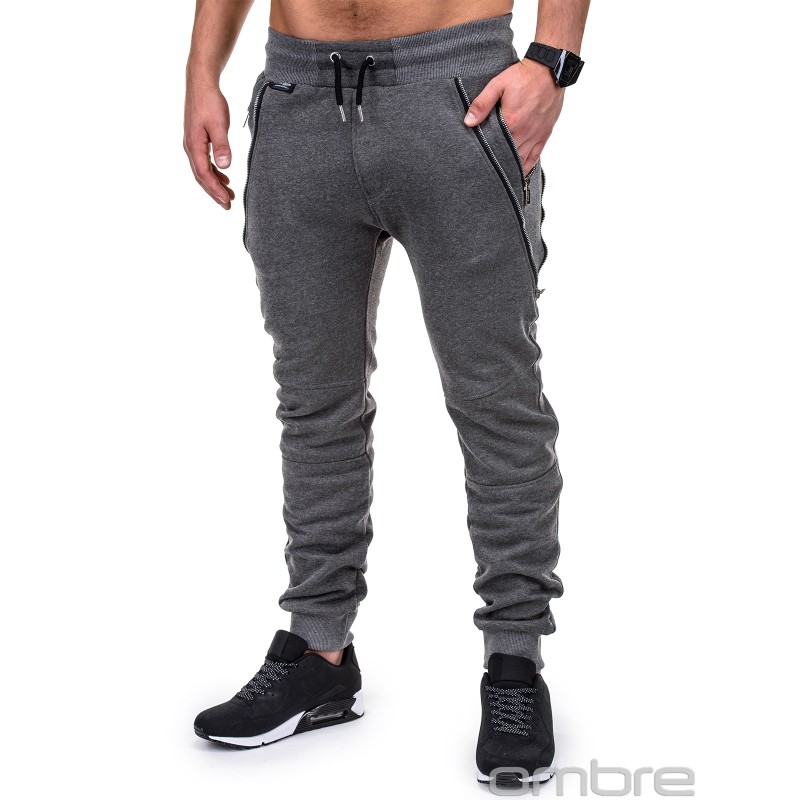 Pantaloni barbati p421-gri-inchis