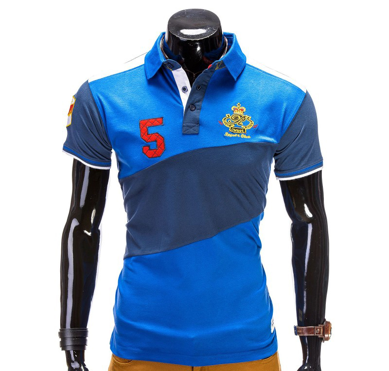 Tricou barbati polo albastru s506-albastru