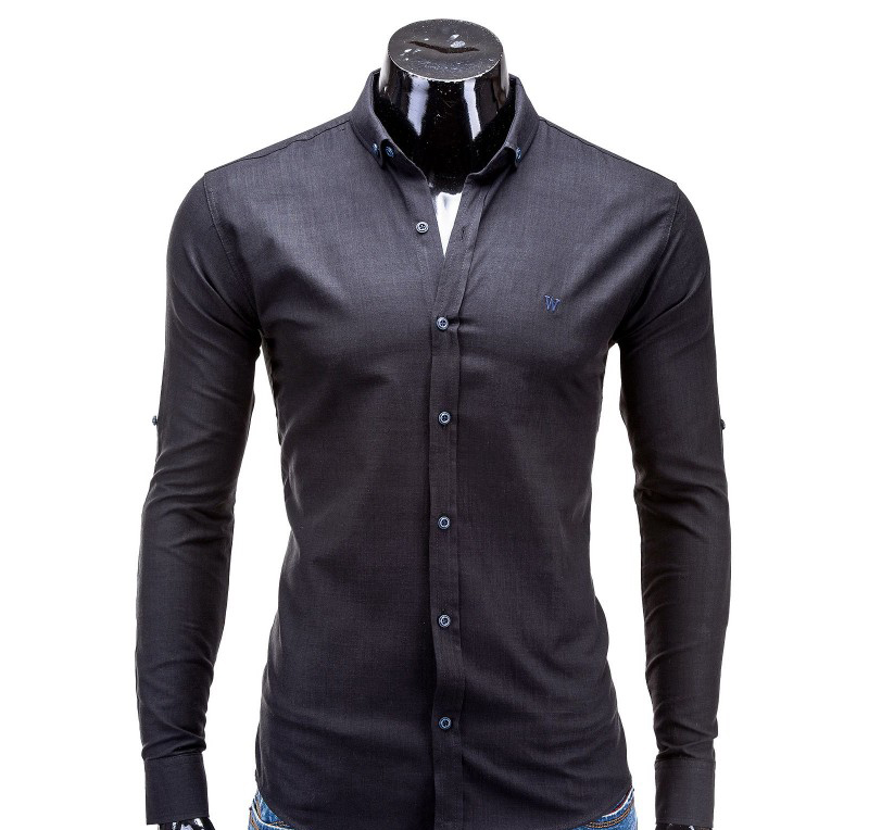 Camasa barbati - neagra k252-negru