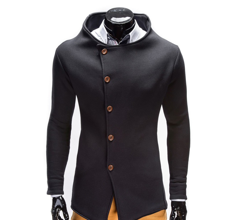 Hanorac barbati stil palton B310-negru