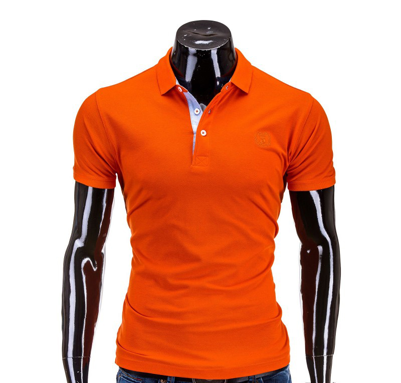 Tricou barbati polo portocaliu S594-portocaliu