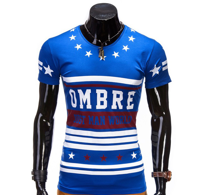 Tricou barbati s416-albastru