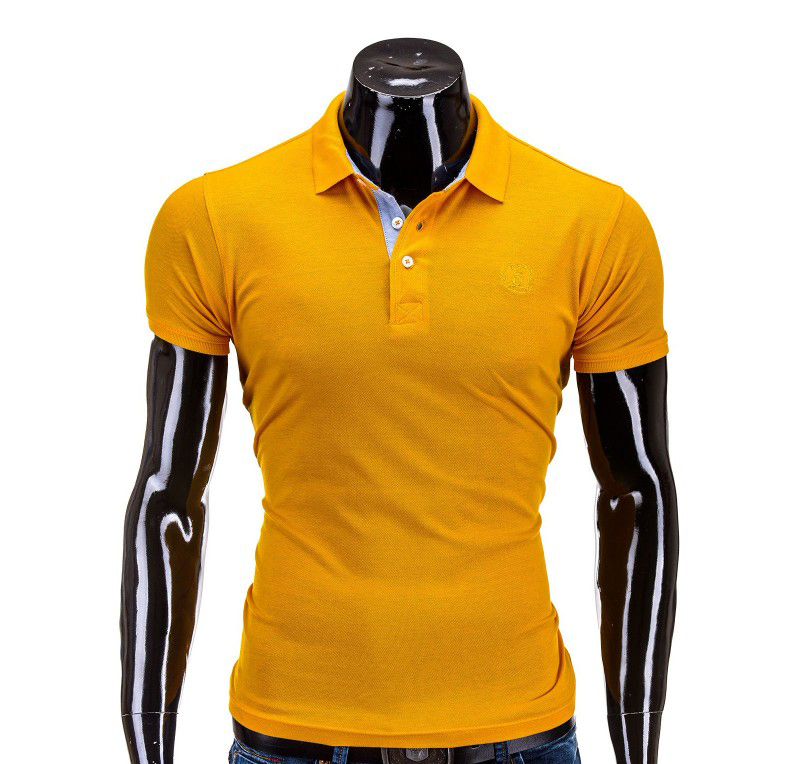 Tricou barbati polo galben S594-galben