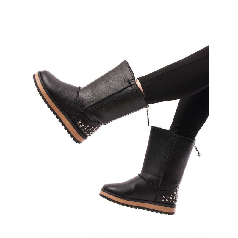 Cizme dama tip UGG cu capse 8820-negru