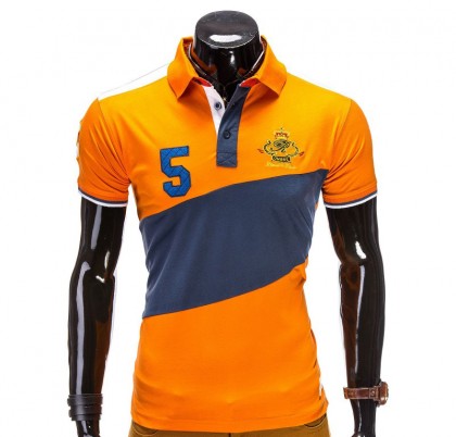 Tricou barbati polo portocaliu s506-portocaliu