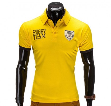 Tricou barbati polo rugby S514-galben