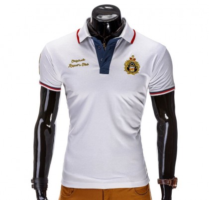 Tricou barbati polo alb S505-alb