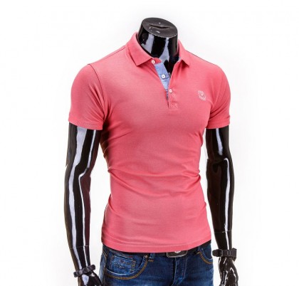 Tricou barbati polo roz S594-roz