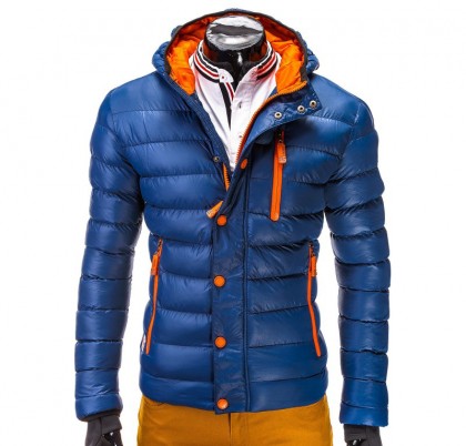 Geaca barbati de iarna c124-bleumarin