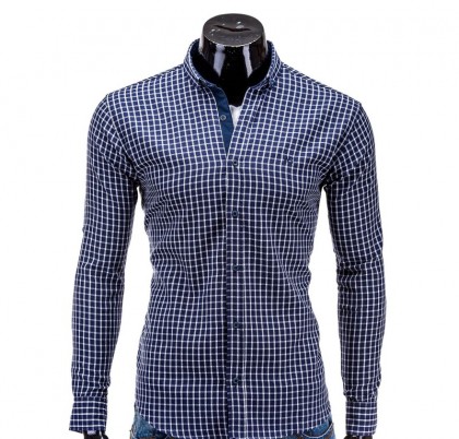 Camasa barbati K254-bleumarin