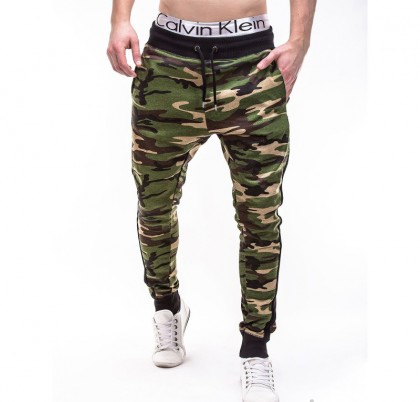 Pantaloni barbati camuflaj slim P183