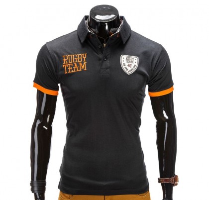 Tricou barbati polo rugby S514-negru