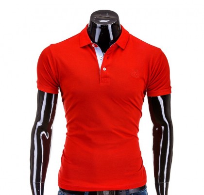 Tricou barbati polo rosu S594-rosu