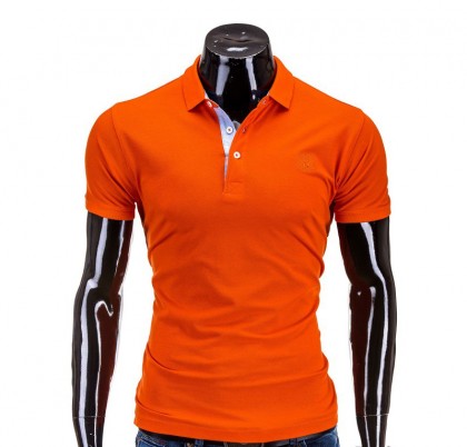 Tricou barbati polo portocaliu S594-portocaliu