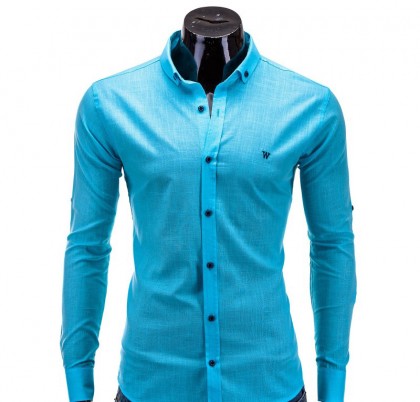 Camasa barbati - turcoaz - K252-turcoaz
