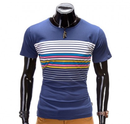 Tricou barbati s333-albastru