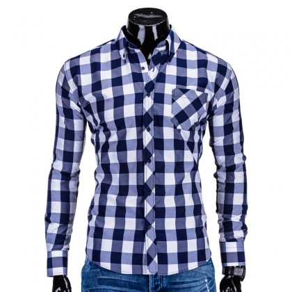 Camasa barbati K282-bleumarin