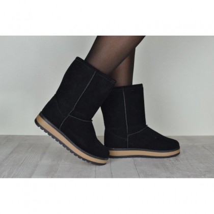 Cizme dama tip UGG 8821-negru/p.l.