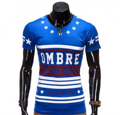 Tricou barbati s416-albastru