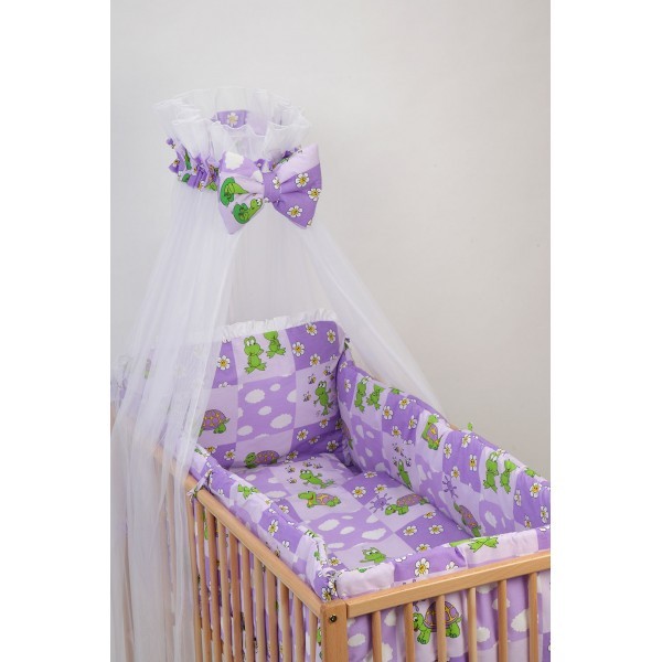 Set Lenjerie patut bebelusi Imprimata 5 piese 120x60 - BebeDesign