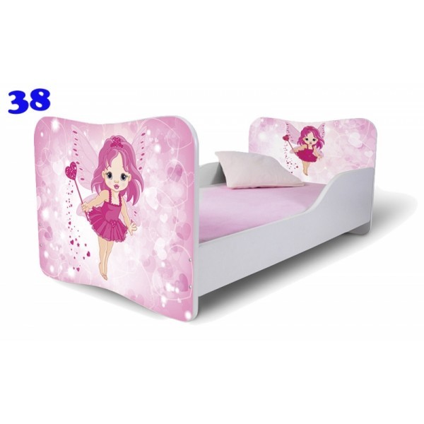 Patut copii Nobiko Butterfly 70x140 cu saltea C38