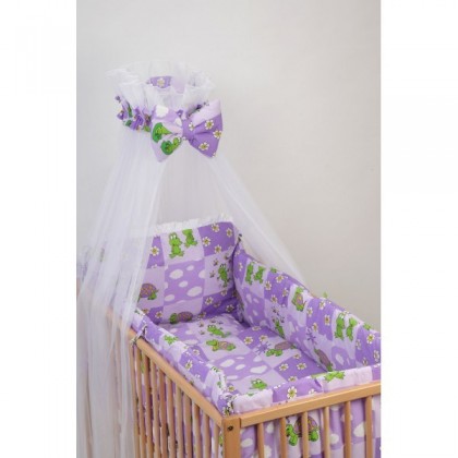 Set Lenjerie patut bebelusi Imprimata 5 piese 120x60 - BebeDesign