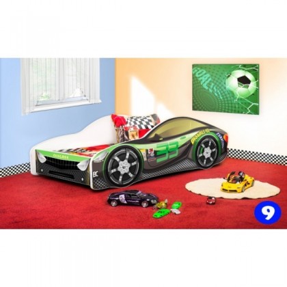 Patut copii Nobiko Drive 160 x 80 cu saltea - verde 9