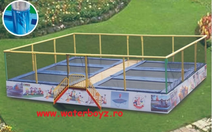 Trambulina elastica 6 locuri – 10×8,8×2,3m